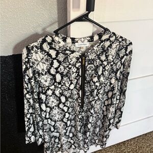 Calvin Klein Monochrome Snake Print Blouse XL women’s